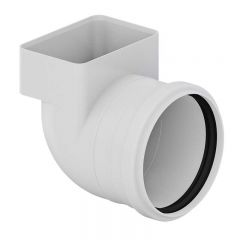 JOELHO TRANSICAO RET. 90º AQUAPLUV X ESGOTO 100X65X100MM