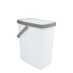 Lixeira Push Plastica 08 Litros - Branca - Mor