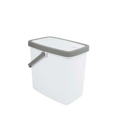 LIXEIRA PUSH PLASTICA 06 LITROS - BRANCA - MOR