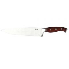 Faca 8" Aco Inoxidavel E Cabo Em Madeira Steel - Mor