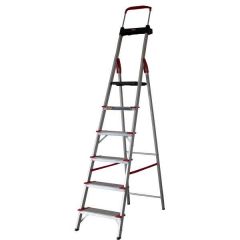 Escada Aluminio Domestica Confort 6 Degraus - Alumasa