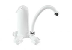 Torneira Parede Giratoria C/filtro Branca - Cromada - Duda