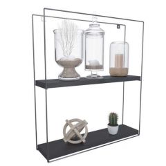 NICHO QUADRADO ESTILO 40 X 10 X 45CM - PRETO - DICARLO