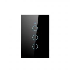 Interruptor Inteligente Preto Wifi 3 Botoes Touch Avant Neo
