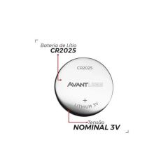 Pilha Eletronica Litio - 3v Cr2025 - Botao - Avant Use
