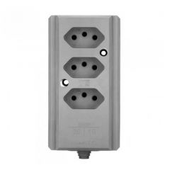 Tomada Sobrepor Hercules Biamp - 3t 2p+t 20a - Cinza - Interned