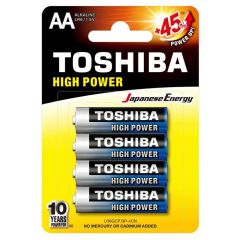 Pilha Alcalina Aa 1.5v High Power - 4 Pecas - Toshiba