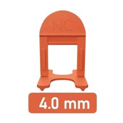 Nivelador Pisos 4.0mm Laranja 100 Pecas Nivela Certo