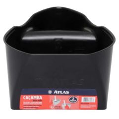 Balde Pintura Cacamba Plastica 2 Litros - Preto - Atlas