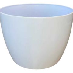 Cachepô Plástico 10 x 15cm - Branca - Mantac