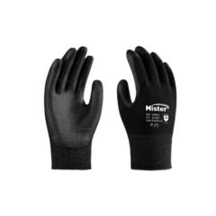 Luva de Nylon com Banho de PU T - G9 - Preta - Mister