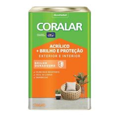 Tinta Acrilica + Brilho E Proteção 18lt - Branca - Coralar