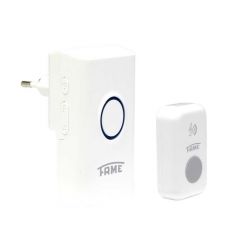 Campainha Sem Fio Bivolt Com Bateria - Branca - Fame