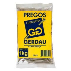 Prego Com Cabeça - 15x18 - 1.1/2x13 - 1kg - Gerdau