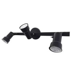 Spot Sobrepor Trilho Alumínio Par30 60cm Preto 3xe27 - Reue