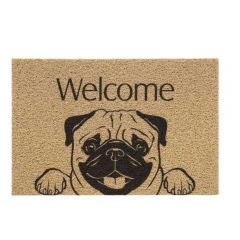 Tapete Vinil Super Print 40x60cm Welcome Pug | Kapazi