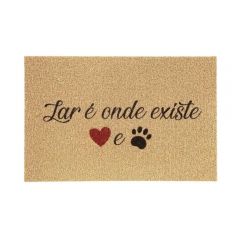 Tapete Vinil Super Print 40x60cm Dog Lar Onde Existe Amor - Kapazi