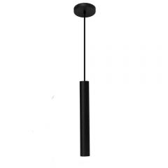 Pendente Tubo Cilindrico 30cm - 1xgu10 - Preto Fosco - Reue