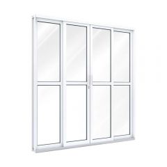 Porta Aco Correr Central Branca 213 X 200cm - Riobras