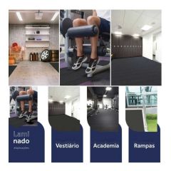 Piso Laminado Bus Pvc 2mm 130 X 100cm Cinza - Kapazi