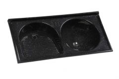 Tanque Rorato Sintetico Duplo 110 X 55cm Preto