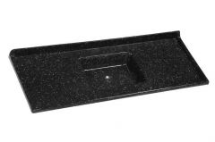 Pia Cozinha 150 X 55cm Rorato Fibra Preta