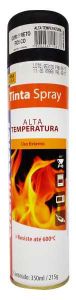 Tinta Spray Chemicolor Alta Temp. Preto Fosco 350ml