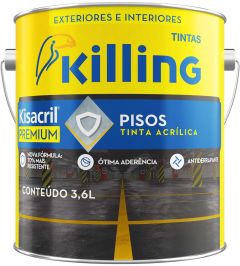TINTA ACRILICA PISO 3.6 LITROS CINZA CHUMBO - KISACRIL