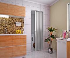 Porta Sanfonada 80 X 210cm Plasbil Cinza