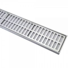 Grelha Aluminio Escovado Com Suporte 15 X 100cm - Molina