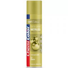 TINTA SPRAY METALICA OURO 400ML - CHEMICOLOR
