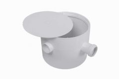 CAIXA SIFONADA REDONDA BRANCA 25 X 20CM SAIDA 50MM - ASTRA