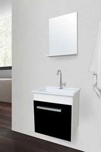 Armario Banheiro 44cm Kit Hit Branco/preto Fimap