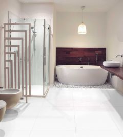 Piso Brilhante Retificado 60 X 60cm Branco Neve Pei4 - Lume