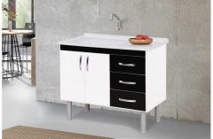 Gabinete Cozinha Toquio Preto 95cm - Rorato