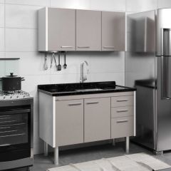 Gabinete De Cozinha Valenza 116cm Gianduia - Rorato