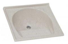 Tanque Lavar Roupa Sintético - 67 x 62cm - Travertino - Rorato